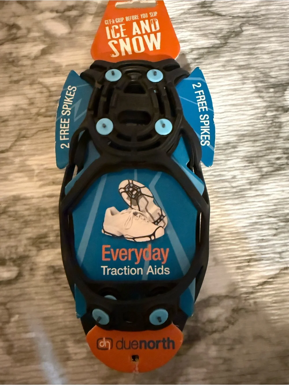 New DueNorth Everyday Traction Aids Ice and Snow W/ Spikes Size Small/Medium